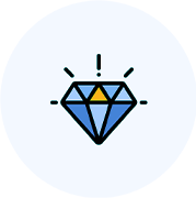 Diamond and quality illustration
